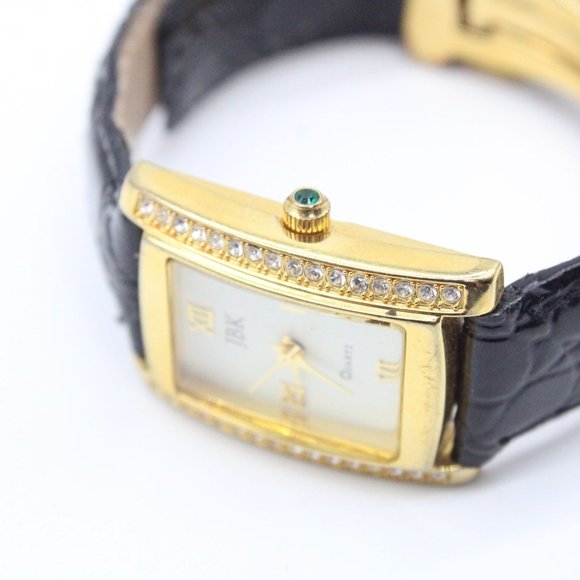 JBK Jacqueline Kennedy Watch Womens Gold Tone Stainless Steel Rhinestones Rare - Picture 9 of 9